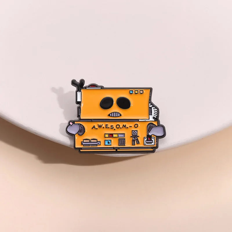 Classic Cartoon Movie Walle Eve Robot Enamel Pins for Backpack Bag Metal Brooch Badges Gifts for Fans Collection