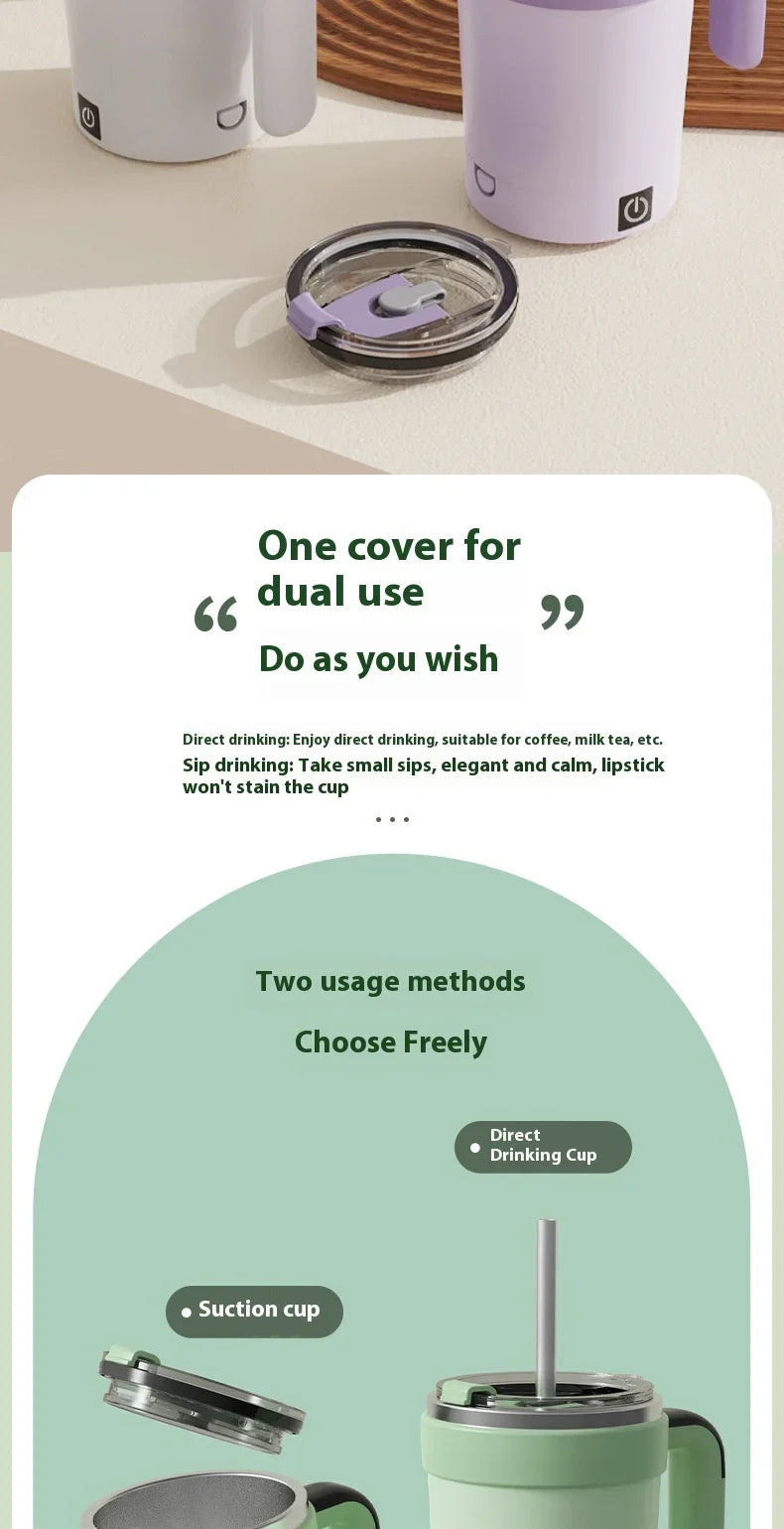 New smart temperature-measuring magnetic automatic stirring cup, electric portable coffee cup, milkshake cup, sports and fitness