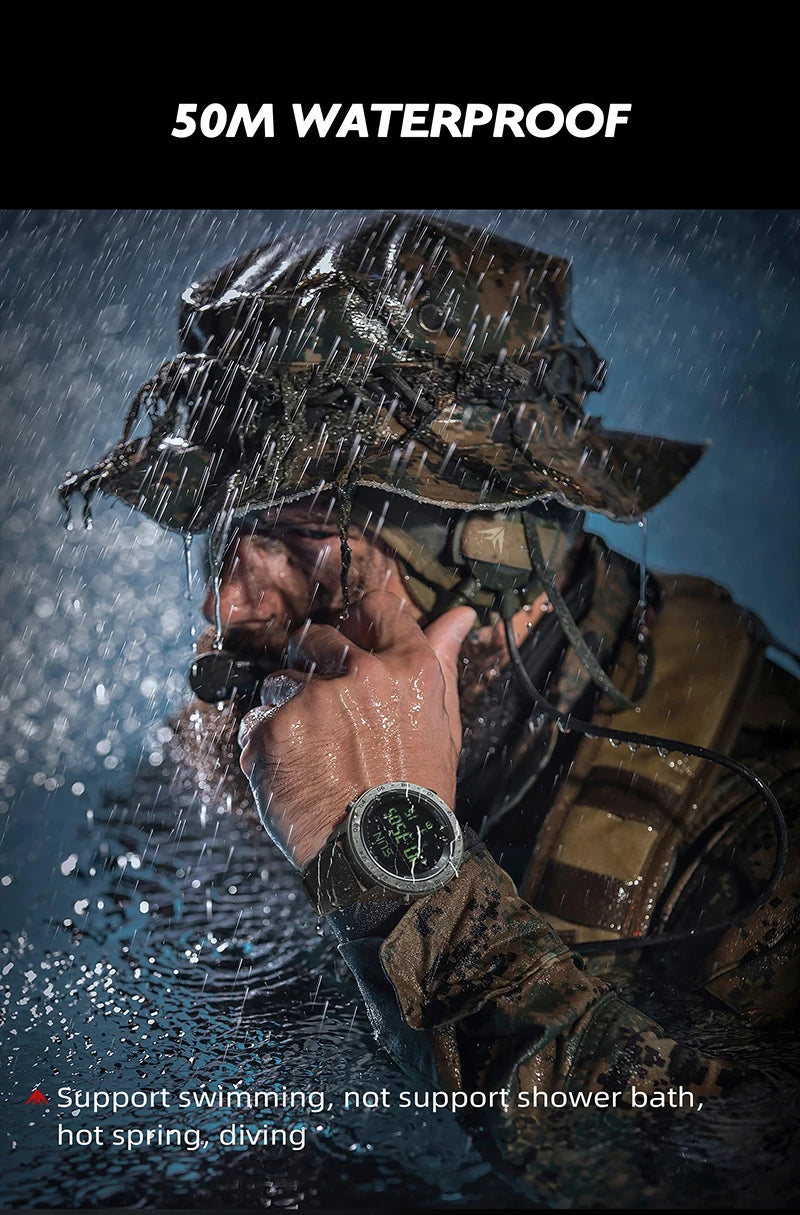NORTH EDGE TANK 3 Men's Digital Militray Watches Outdoor Sports Watch  Pedometer Calories Compass Waterproof 50M Wristwatches