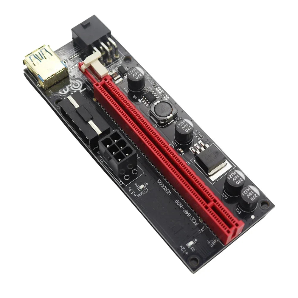 PCI-E Riser Card PCI Express x16 Cabo Riser For Video Card USB 3.0 Cable SATA to 6pin Power For Mining Miner