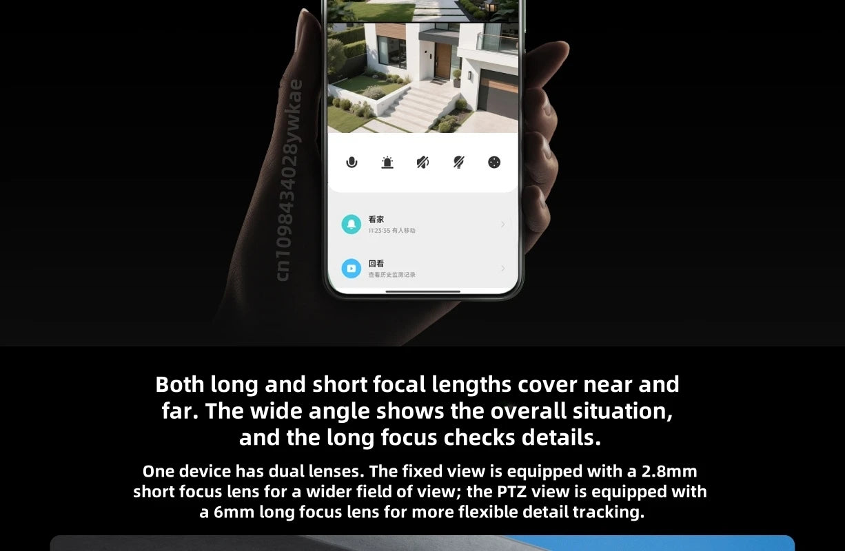 Xiaomi Outdoor Camera 4 Dual Lens 5MP 3K HD Dual View Monitoring Panoramic Closeup Tracking IP66 Weatherproof AntiTheft