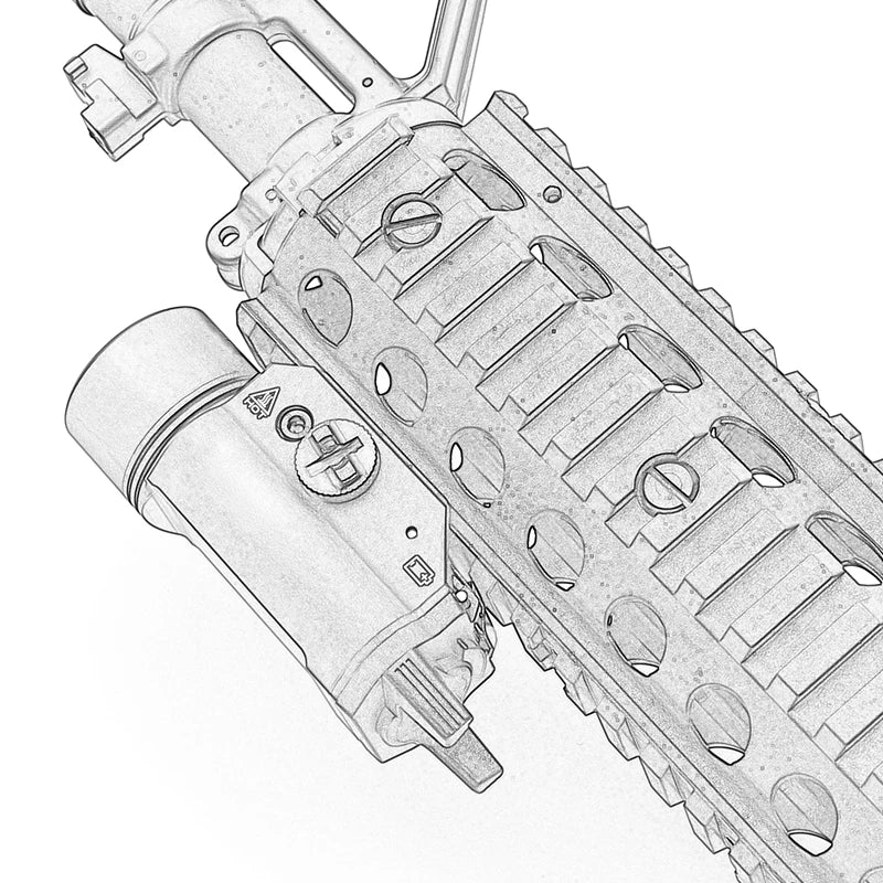 TRL-1HL 1000 Lumens Tactical Gun Light Design with Adjustable Brightness, Ergonomic Grip, and Secure