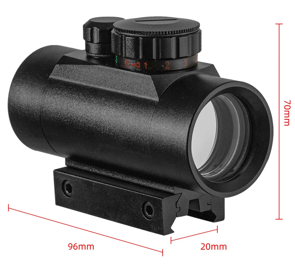 1x40 Riflescope Tactical Red Dot Scope Sight Hunting Holographic Green Dot Sight With 11mm 20mm Rail Mount Collimator Sight