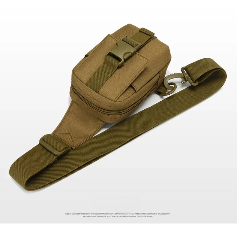 Tactical Chest Bag Military Trekking Pack EDC Sports Bag Shoulder Bag Crossbody Pack Assault Pouch for Hiking Cycling Campinga