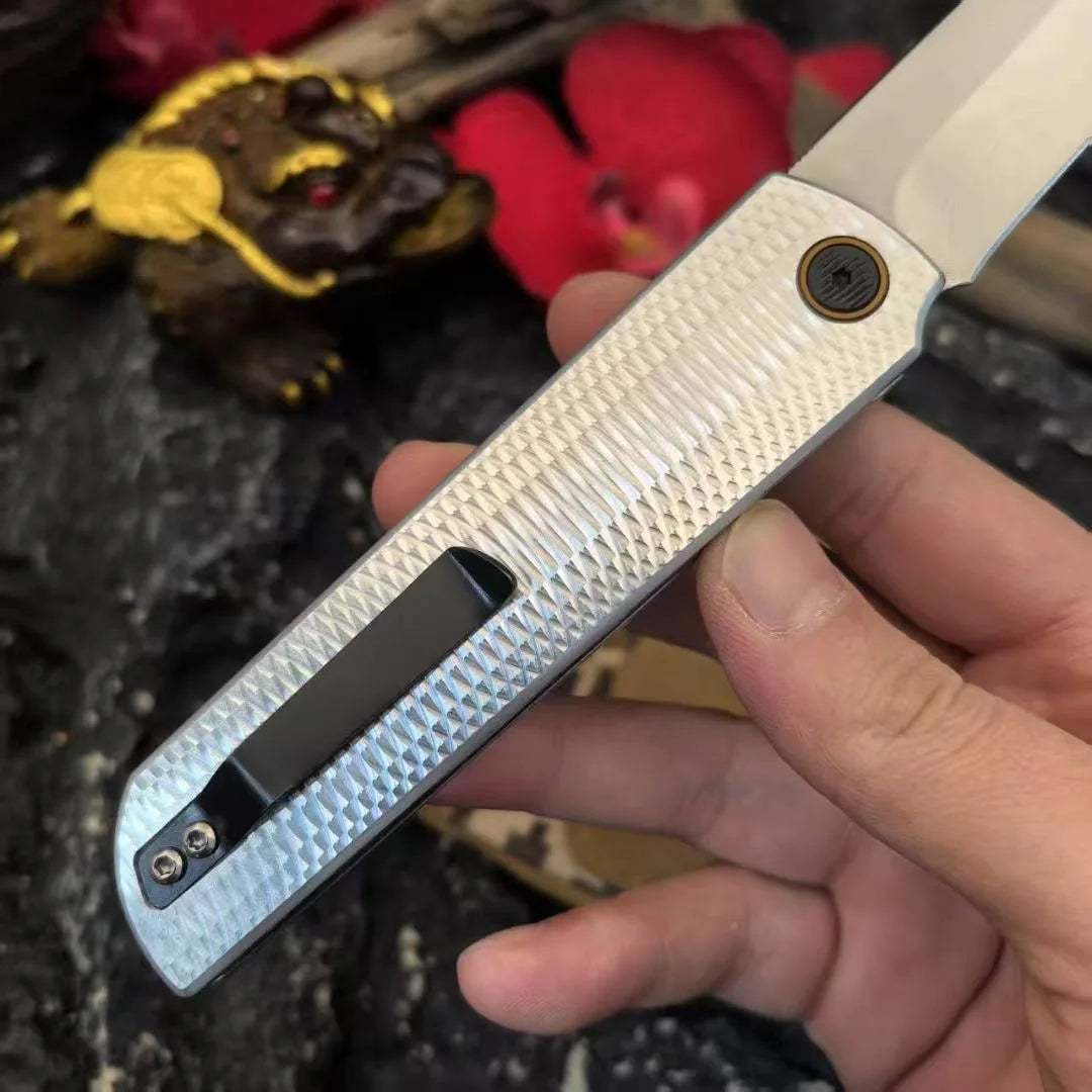 Trskt Tactical Folding Knife ,Cool Camping Knives ,Hunting Survival Tool Aluminum alloy Handle