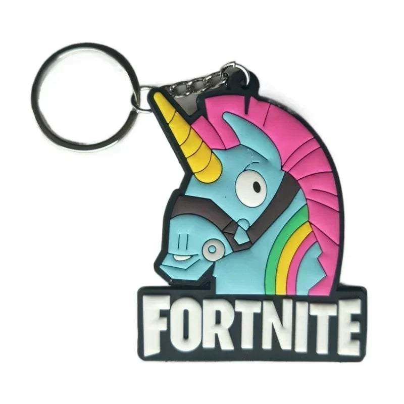Fortnite Pvc Key Chain Cute Couple Bag Car Keychain Pendant Accessories Children's Toys Birthday Gift