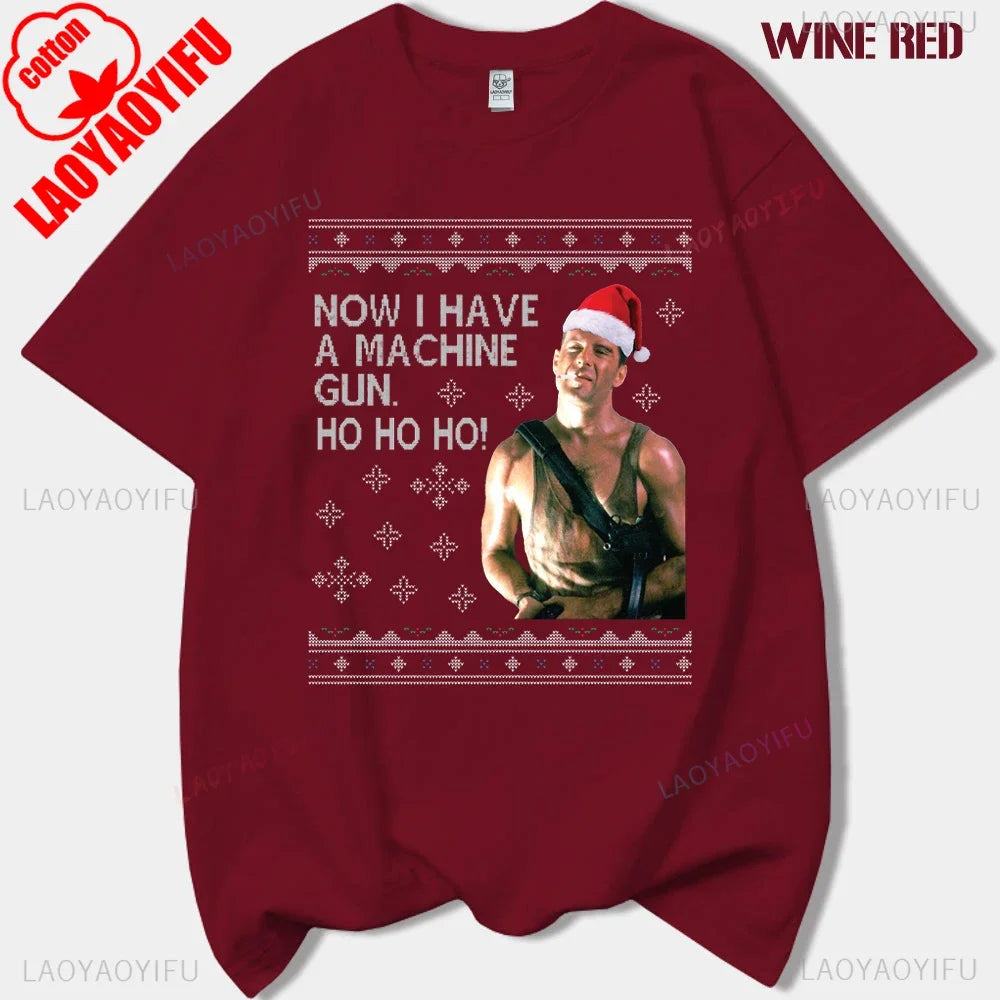 Film Tshirt Die Hard Movie Christmas Party 1988 Bruce Willis Man Vintage TShirt Male 90s Retro T Shirt Men Clothing Ropa Hombre