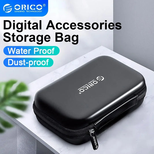 ORICO 2.5 Inch Hard Disk Box Solid Color Protection Bag Portable Hard Disk Case Suitable for Hard Disk Storage Protection Case