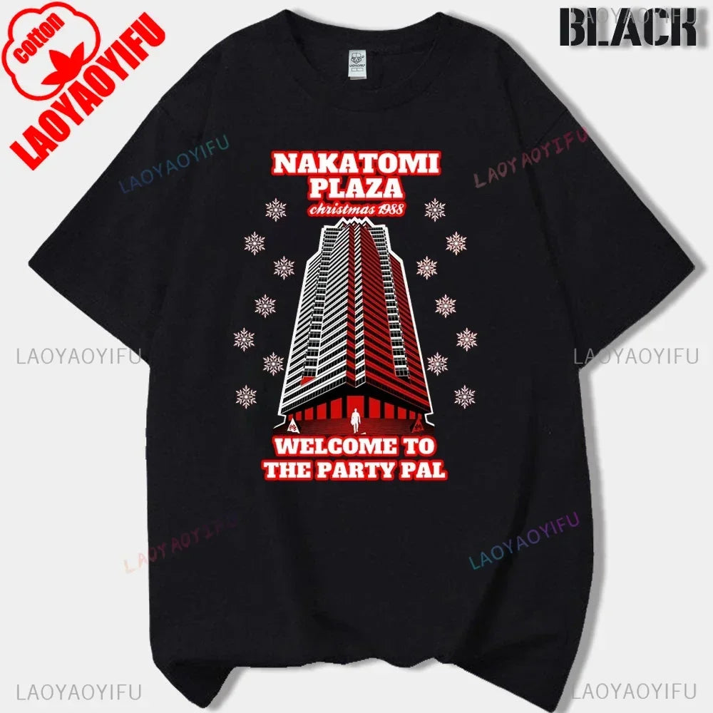 Film Tshirt Die Hard Movie Christmas Party 1988 Bruce Willis Man Vintage TShirt Male 90s Retro T Shirt Men Clothing Ropa Hombre