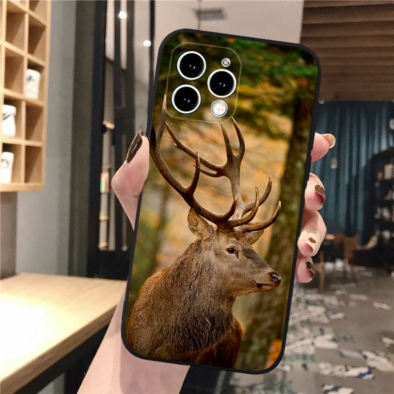 Hunting Deer Phone Case For iphone 17 Pro Max Air 16 15 14 13 Pro Max 15 16 Pro 15Plus