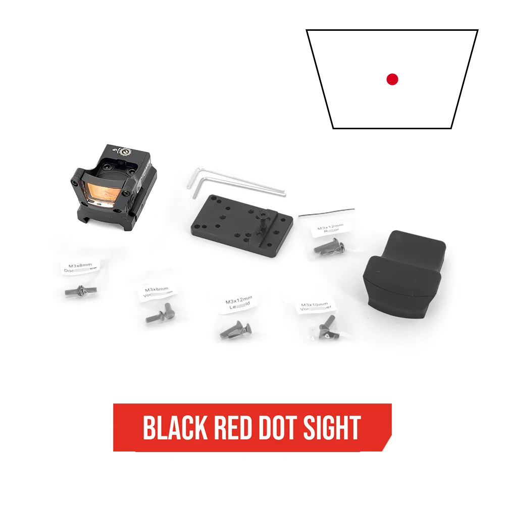 M1 Open 3MOA Green Or Red Dots Sight With Full Original Marking Tactical Airsoft Optics With 20mm Rail And universal mount