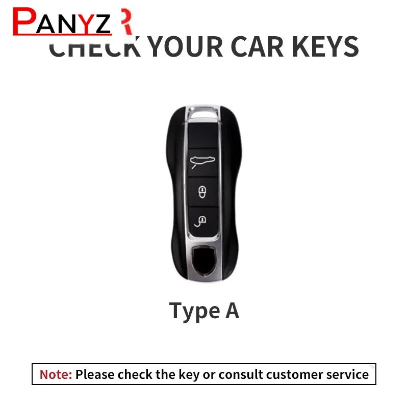 For Porsche Cayenne 718 MACAN Panamera 911 Boxster Keychain Accessories Car Key Case Covers Smart Remote Protection Shell Holder