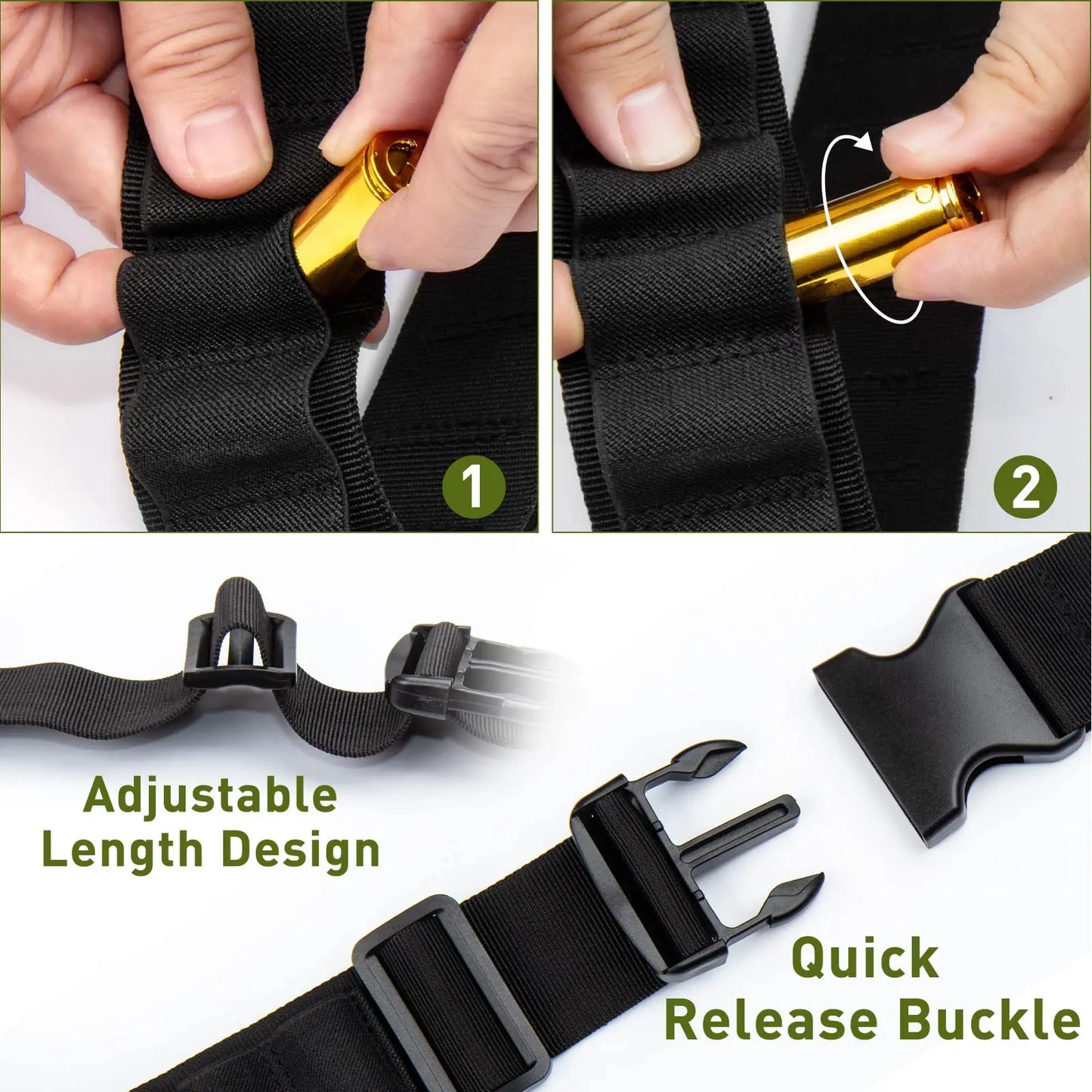 Shotgun Shell Holder, Tactical Shotgun Shell Bandolier, 12 Gauge with 8 Rounds Buttstock, Outdoor Hunting, 50 Rounds