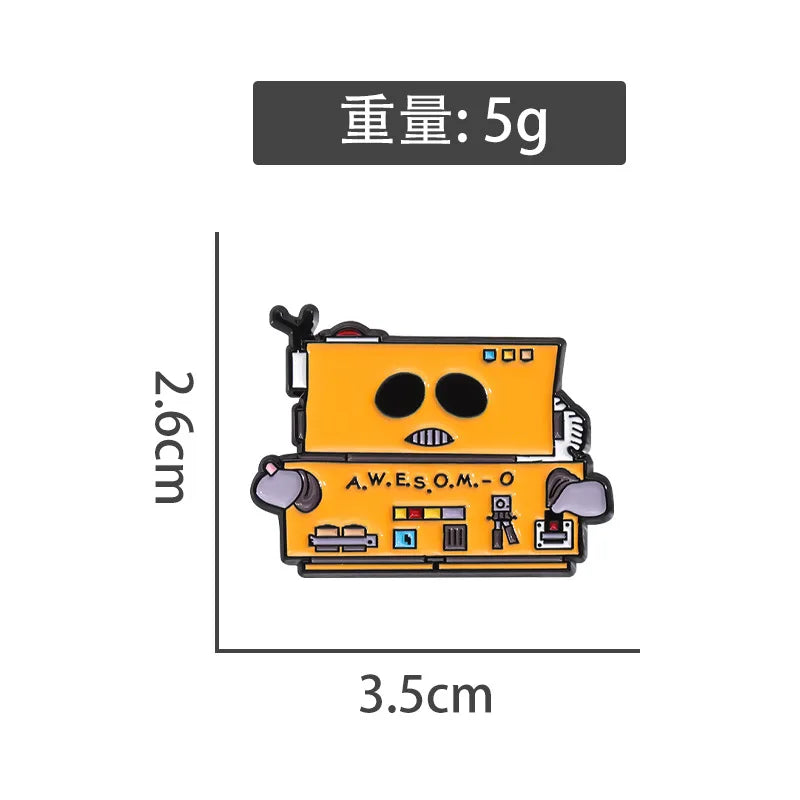 Classic Cartoon Movie Walle Eve Robot Enamel Pins for Backpack Bag Metal Brooch Badges Gifts for Fans Collection