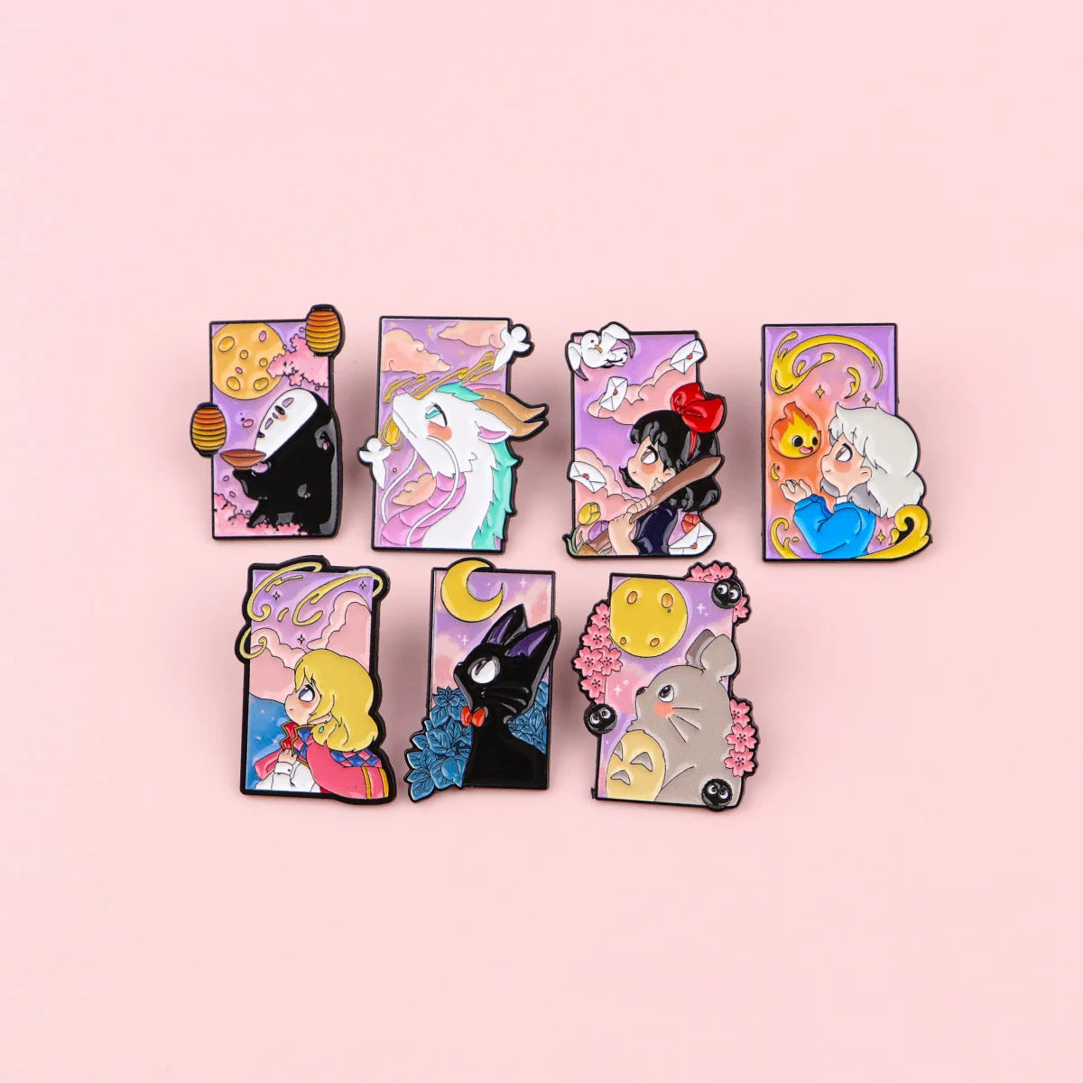 Japanese Anime Movie Enamel Pins Cartoon Girls Cats Brooch Lapel Pin Badge on Backpack Clothing Accessories Fashion Jewelry Gift