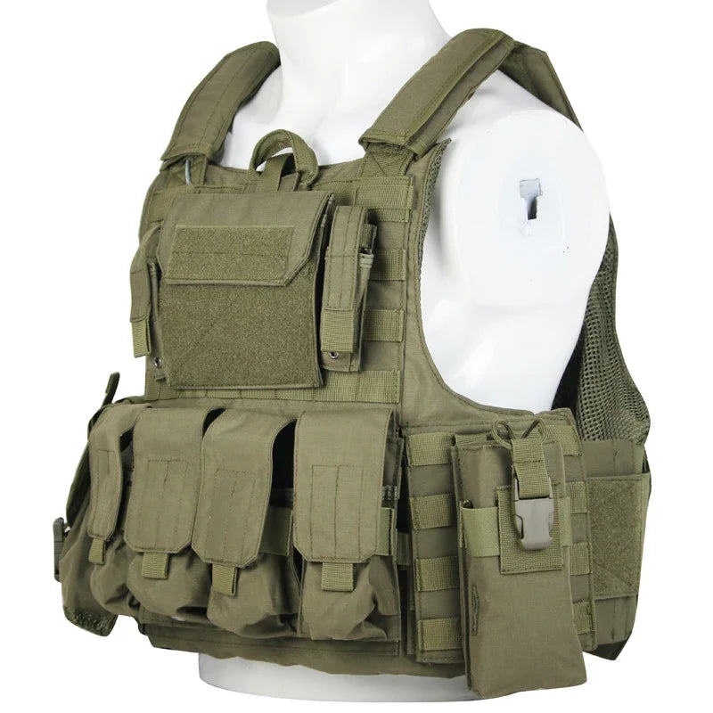Tactical Vest Outdoor Body Armor Combat  Hunting Plate Carrier Molle Vest  Airsoft Training Protective Vests