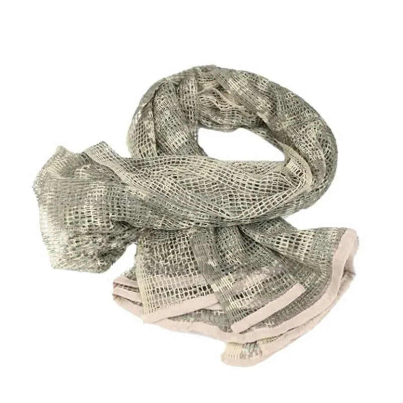 Tactical Mesh Breathbale Scarf Sniper Face Veil Camo Airsoft Hunting Cycling Hiking Neckerchief Mask Camouflage Outdoor Scarf