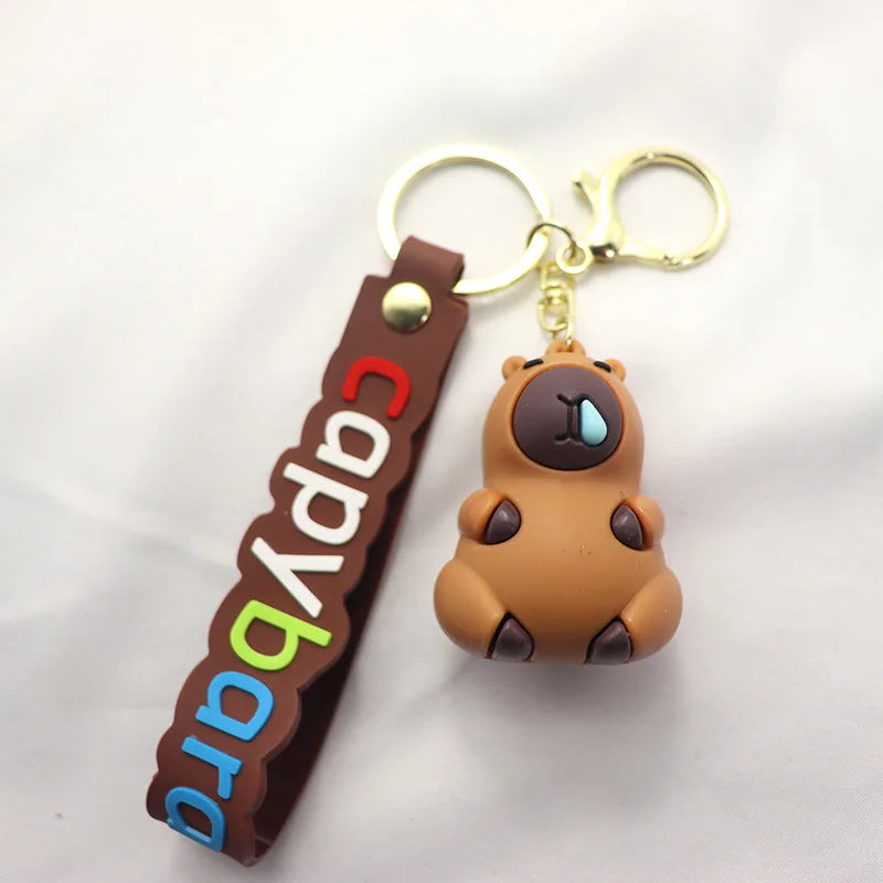 Capybara Rodent Capybara Pvc Pendant PVC Simulation Capybara Capybara Pvc Keychain Cute With Turtle Capibara Anime Keyring 2025