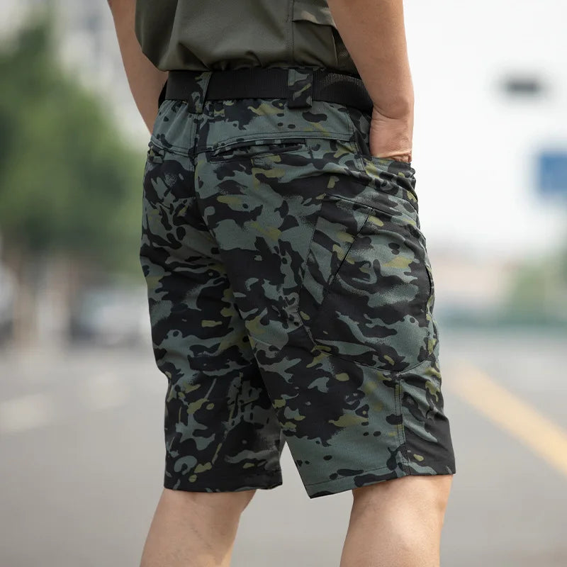 Tactical Work Shorts for Men Outdoor Casual Military Combat Hiking Cargo Shorts with Multi-Pocket Quick Dry Fishing Cargo Shorts