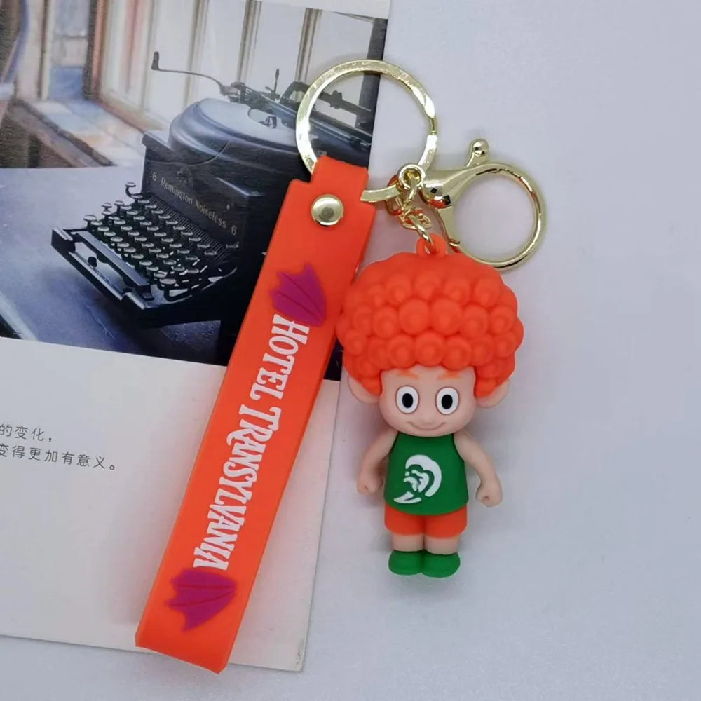 Hotels Transylvania Kids Cartoon Cute Keychain Children Anime Keyring Fashion Jewelry PVC Key Chain Casual Accessories Xmas Gift