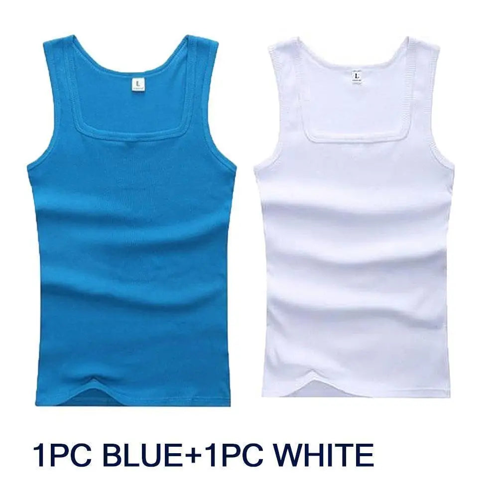 Casual Men Vest Cool Fitness Vest Sleeveless Tops Undershirt Plus Size Men Clothing Tank Tops Summer Black White Gray Vest Male