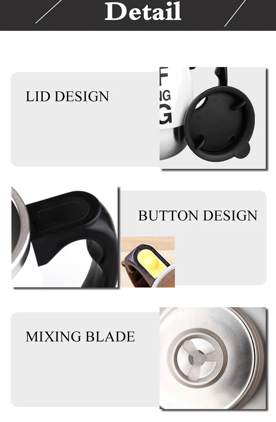 Electric Automatic Mixing Cup, Self Stirring Coffee Mug, Stainless Steel Milk Cup, Smart Mixer