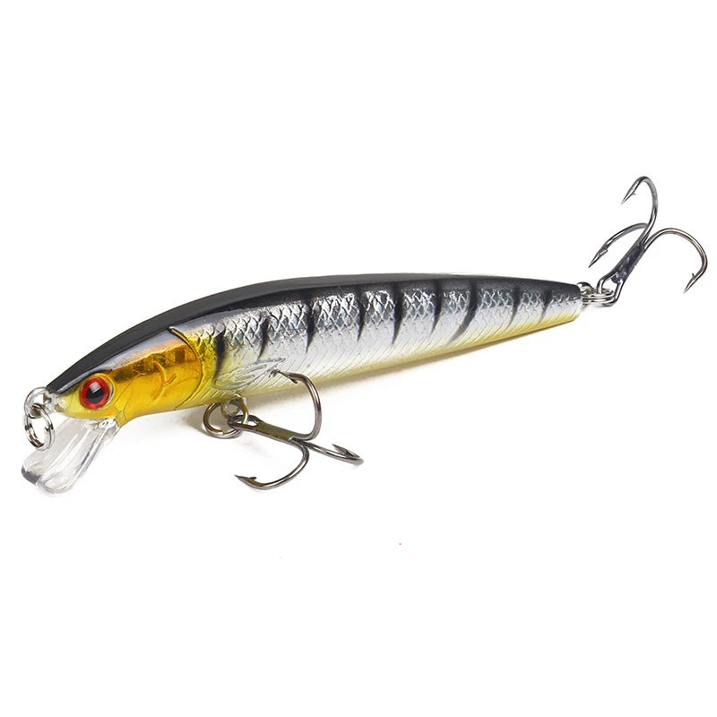 1Pc Minnow Fishing Lure Floating Hard Bait 10cm 9g Artificial Bait Sound Bead Wobbler Crankbait Carp Perch Pesca Fishing Tackle