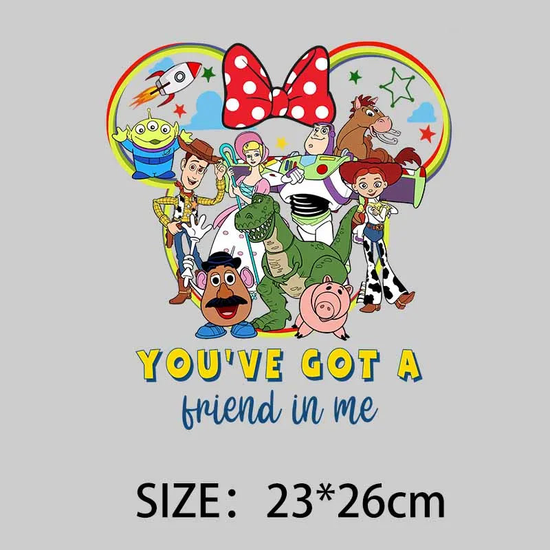 "You've got a Friend in me" TOY Story heat transfer sticker for clothes Wash - resistant Decals  DIY Decoration
