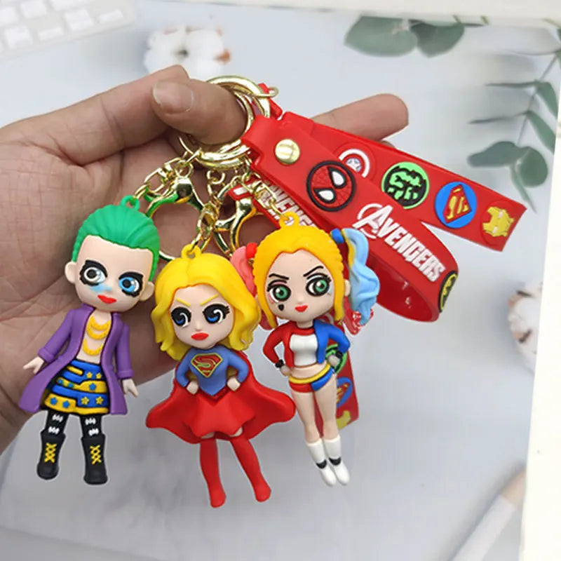 Fashion Cartoon Keychain Cute Gilr Fantasy Key Chain Women Bag Pendant Ornaments Girlfriends Car Keyring Gifts Accessories