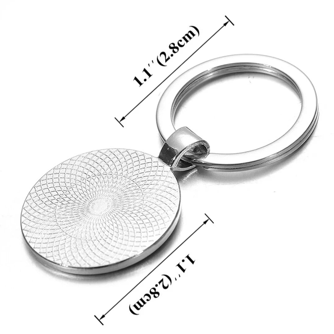 Fashion AC and DC Band Design Key Chain Unique Keyring Charm Pendant Jewelry Perfect Birthday Anniversary Gift Idea Keychains