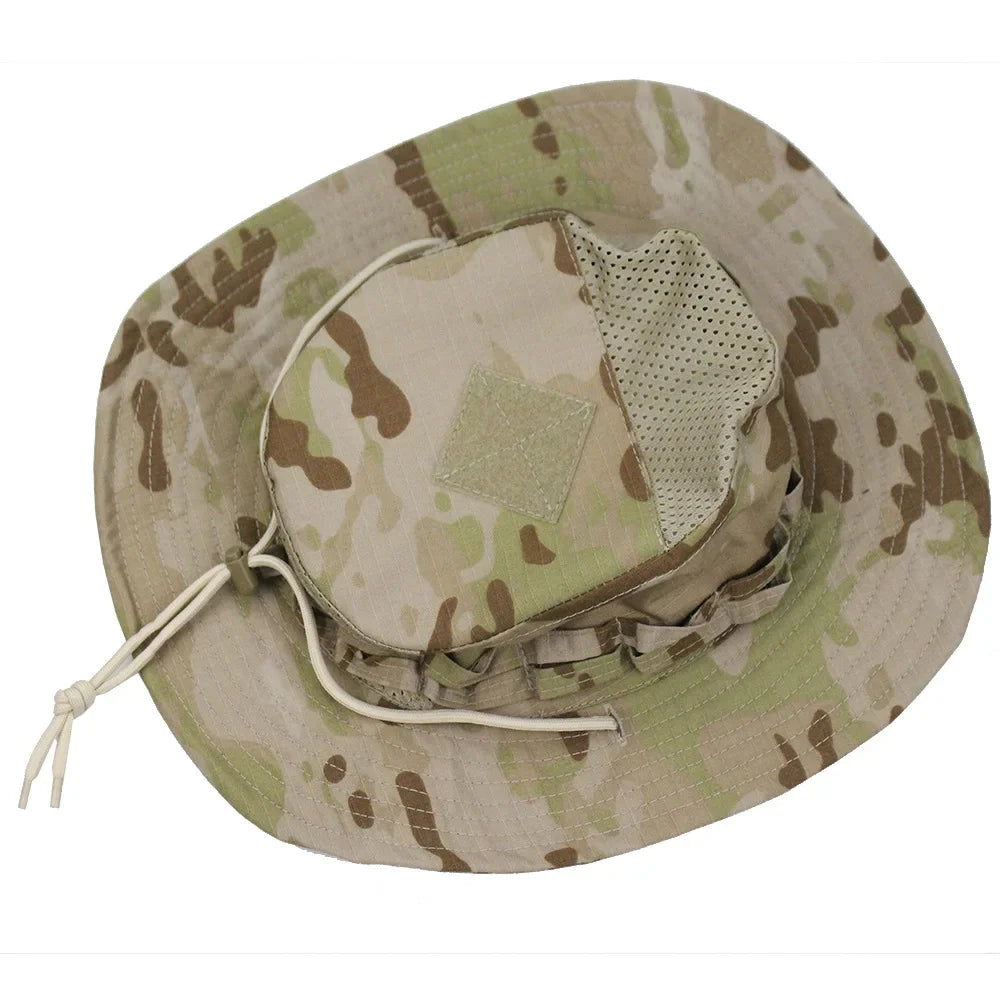 Tactical 2.0 Boonie Hat Summer Mesh Camouflage Combat Cap Multicam Outdoor Sports Training Fishing Hiking Camping Hunting Hats