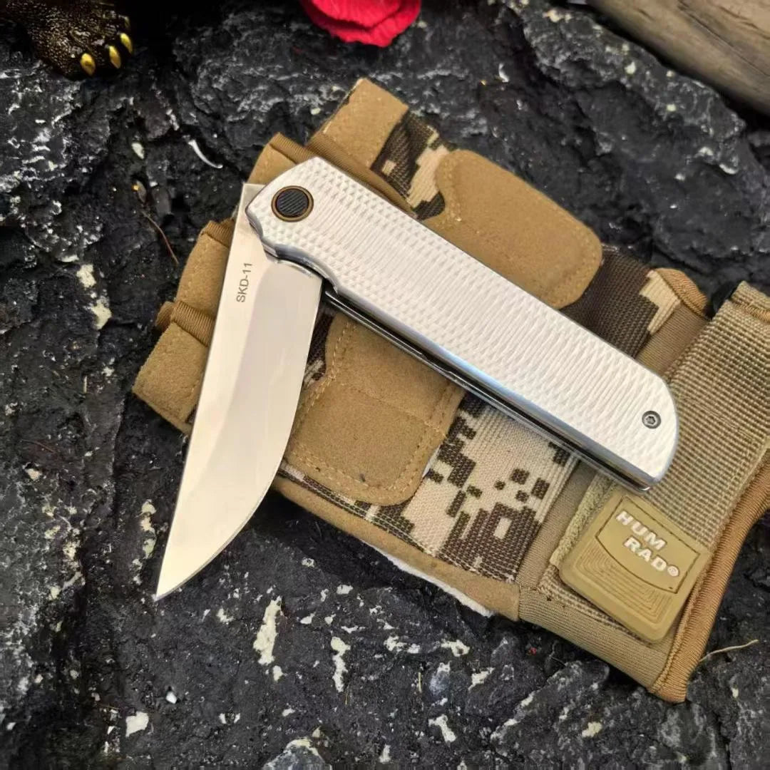 Trskt Tactical Folding Knife ,Cool Camping Knives ,Hunting Survival Tool Aluminum alloy Handle