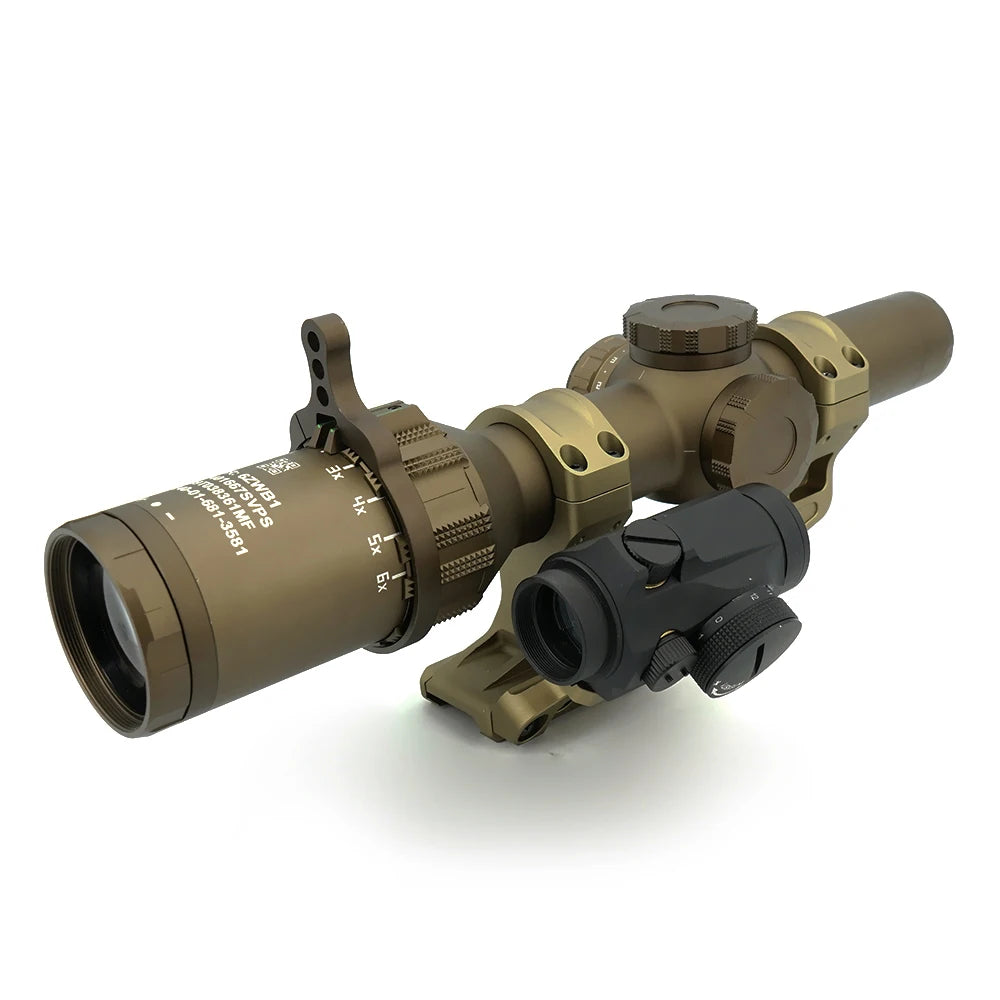 Tactical Fast  LPVO Scope Mount 30mm Tube With Offset Mount Plate For Red Dot Sight ,FDE And Black Color
