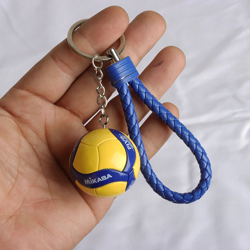 1pcs PVC  Volleyball Keychain Ornaments Business Volleyball Men Women Gifts Beach Ball Sport Key Chain  jewelry gift