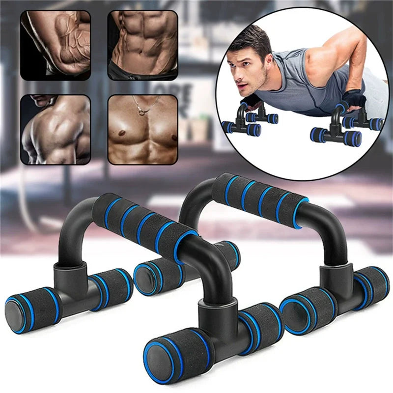 Non-Slip H-Shaped Push Up Bar Gym Handles Home Fitness Equipment for Arm Chest Workout Anti-Skid Support Stand  Fitness  Sport