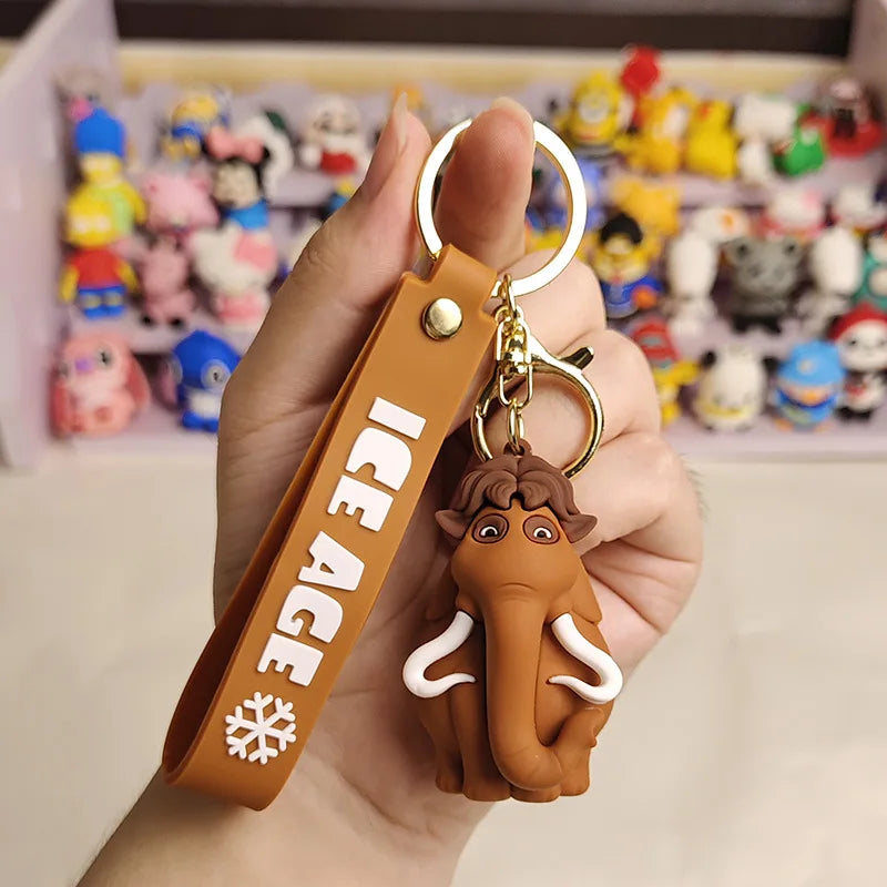 Cartoon Animal Ice Age Keychain Creative Mammoth Keychain