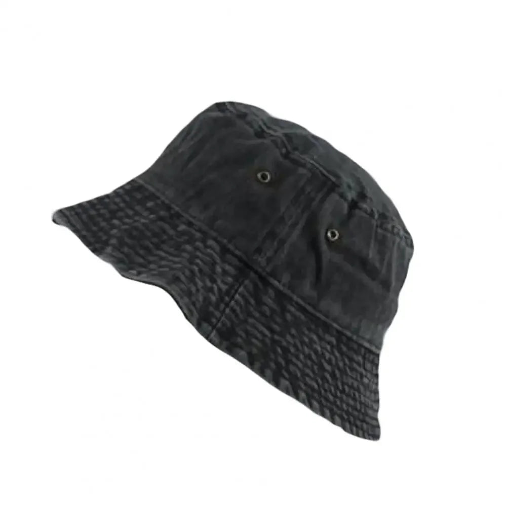 Casual Men Women Hip Hop Fisherman Hat Fishing Cap Washed Denim Fisherman Hat Folding Hip Hop Fisherman Hat for Autumn