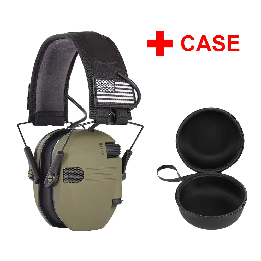 Active Hunting Tactical Earmuff with Case for Shooting Electronic Hearing protection Headset Noise Reduction hunting headphone