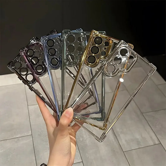 1 Phone Case Electroplating Corners Cover Phone Case For Iphone 16 15 Pro 14 13 Mini 11 12 Xs Max Xr X 7 Plus Cover