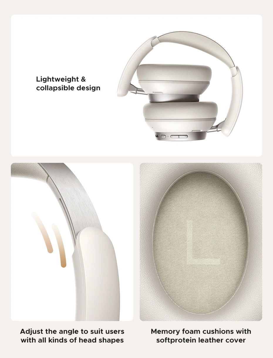 UGREEN Studio Pro 48dB ANC Wireless Headphones Over Ear Bluetooth Earphones Active Noise Cancellation Hi-Res LDAC 120h Playtime