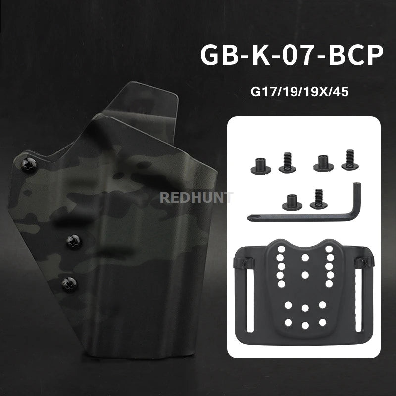 Hunting Gun Holster Kydex Pistol Case Light TLR-1 X400 X300 XC1 Bearing Waist Gun Bag for G17/19/19X/45/43/43X/20/29