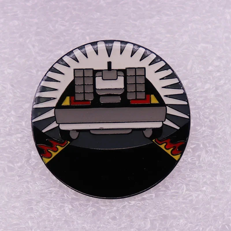 Movie Back To The Future Enamel Pins Interesting Metal Lapel Badge Denim Jacket Backpack Pin Men Women Fashion Jewelry Gifts