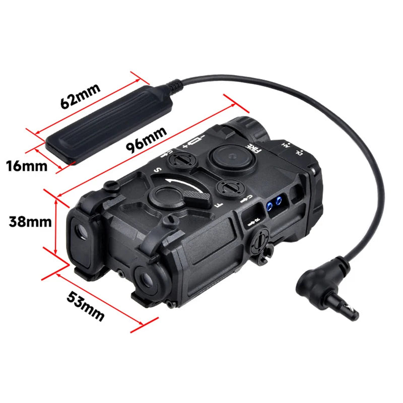 Tactical Nylon Eotec OGL Red Dot Blue Green IR Laser Indicator PEQ 15 OGL White Strobe Flashlight Airsoft Gun Rifle Accessory