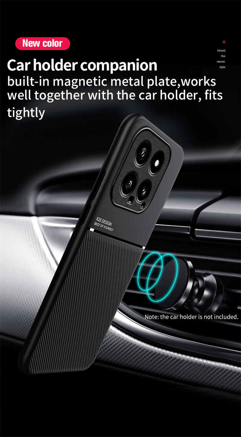 Rugged Non-Slip Case for Xiaomi 15T 14T 14 Ultra 13T Pro 13 Lite 12 12T 11T Cover With Car Magnetic Holder Coque Fundas Capa