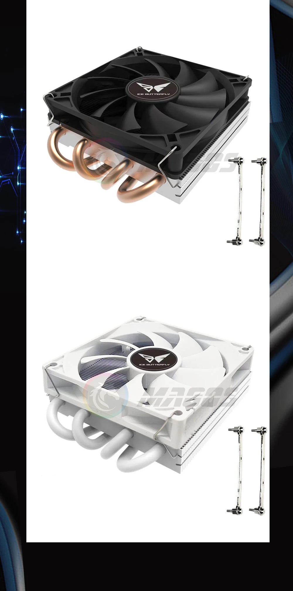 CPU Cooler for Mini ITX Case Ultra-thin Z39 4 HeatPipe CPU Radiator Support AMD/Intel Desktop Cabinet PC Air Cooing Fan 4Pin PWM