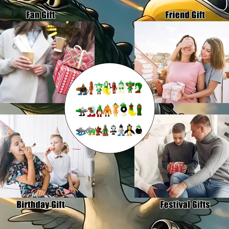 Tungtung Sahur Brainrot Figurine Keychains Shark Tralalero Tralala Plush Keychain Ballerina Cappuccino Brr Patapim Keyrings Deco