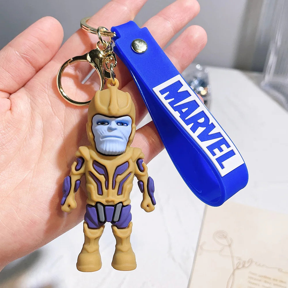 MINISO Avengers Marvel Key Chains Superheroes Iron Man Captain America Car Key Decor Keychains Backpack Pendants Accessories