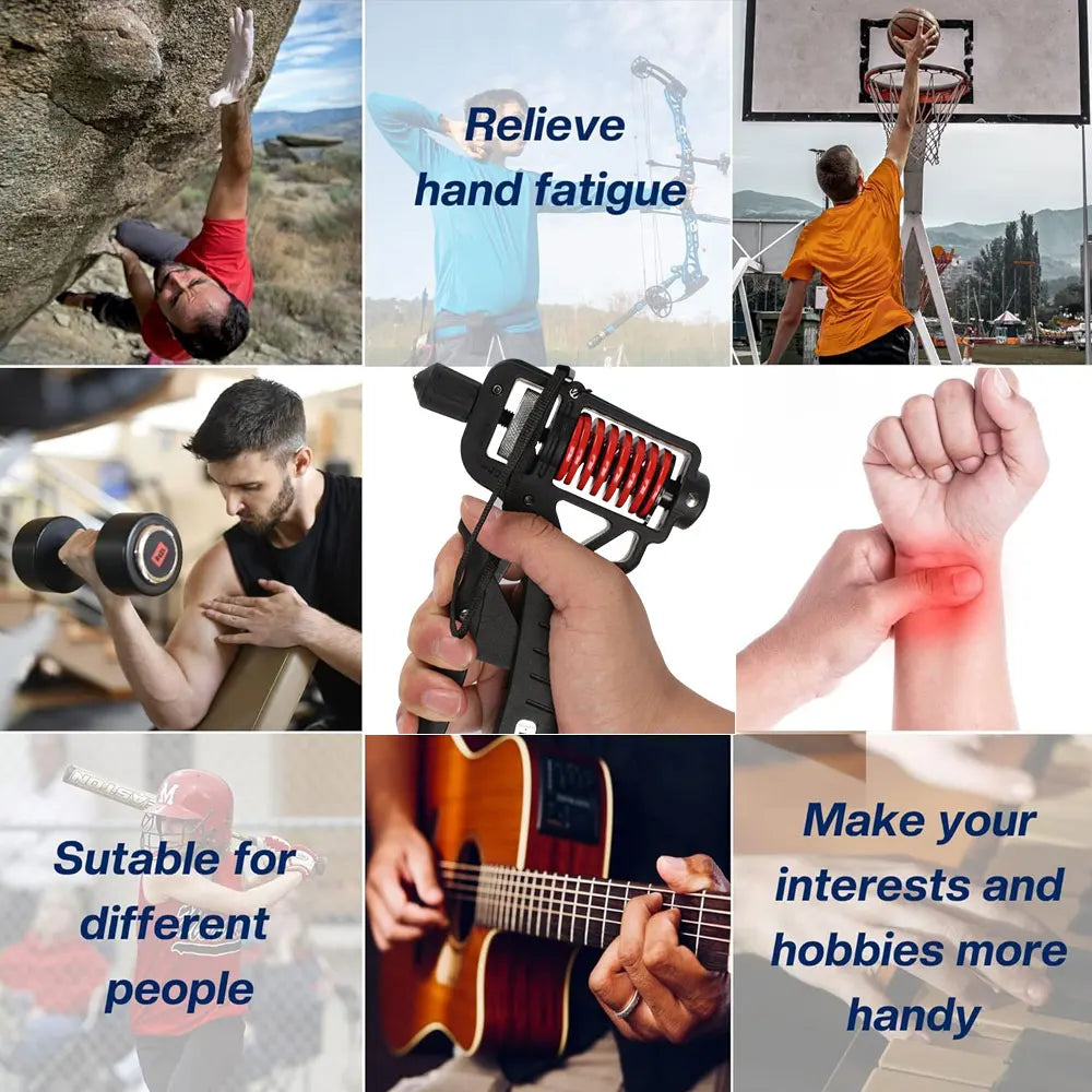 Grip Strength Trainer, Hand Grip Strengthener, Adjustable Resistance Forearm Strengthener, Perfect for Musicians Athletes