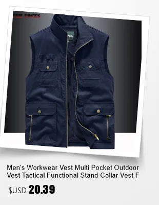 Tactical Vest For Men Golf Hunting Large Size Men's Camping Sleeveless Jacket Multi-pocket Work Padded Luxury MAN Clothing Denim