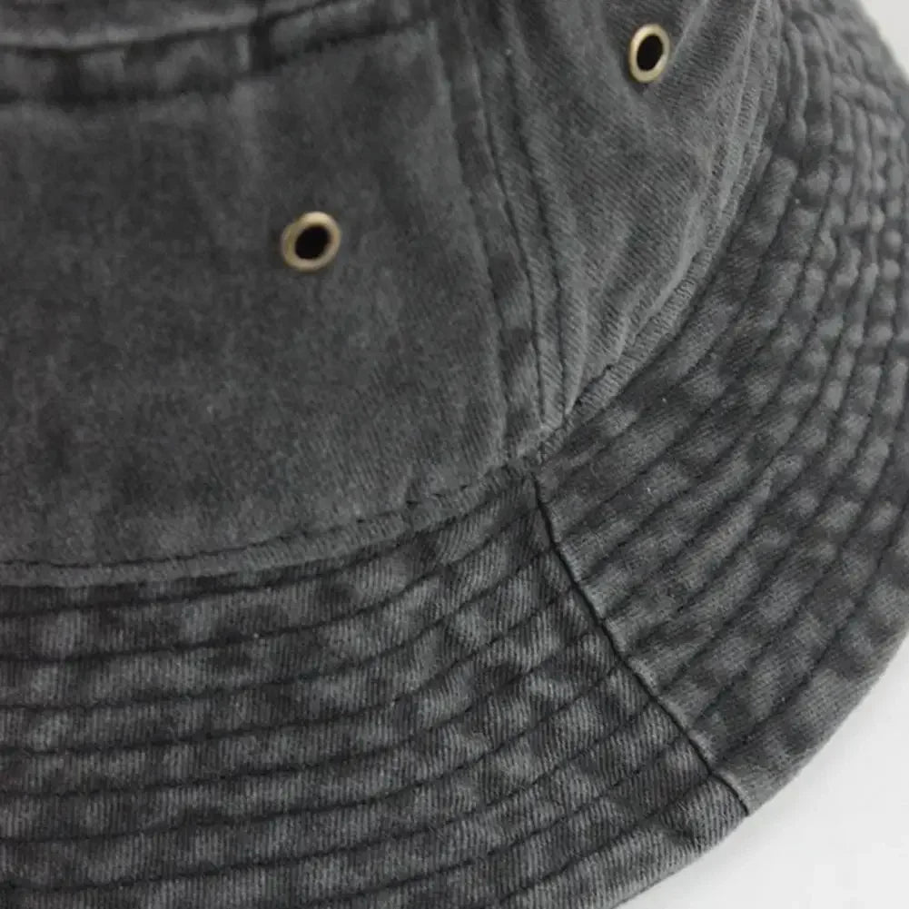 Casual Men Women Hip Hop Fisherman Hat Fishing Cap Washed Denim Fisherman Hat Folding Hip Hop Fisherman Hat for Autumn